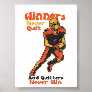 Poster Citação de Motivação de Futebol para Vencedores Nu