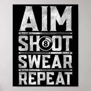 Poster Citação de Motivação do Jogador do Snooker de Bill