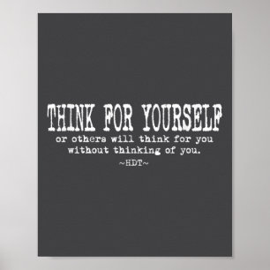 Poster Citação de Motivação Inspiradora - Pense por Você