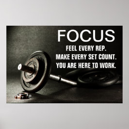 Poster Citação de Motivação para Treino de Barra de Acade
