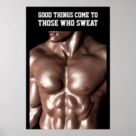 Póster Citação de Motivação para Treino de Músculos Magro