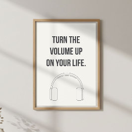 Poster Citação de Música Motivacional. Energia Positiva