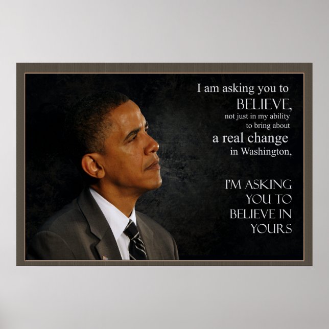 Poster Citação de Obama (Frente)