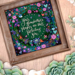 Poster Citação de oração da avó Inspiradora Bonito Floral