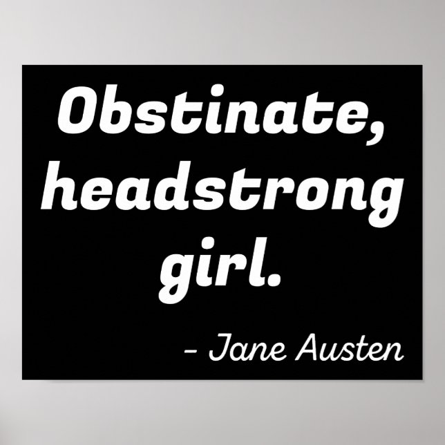 Poster Citação de Orgulho e Preconceito II (Frente)