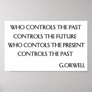 Póster Citação de Orwell
