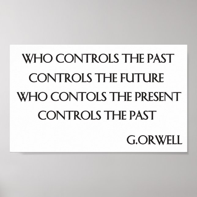 Póster Citação de Orwell (Frente)