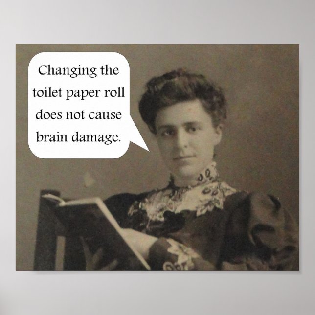 Póster Citação de Papel de Banheiro (Frente)