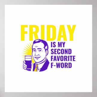 Poster Citação de sexta-feira com um homem