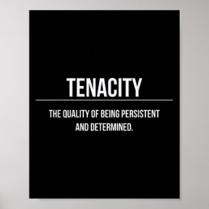 Poster Citação de Slogan Empresarial de Tenacidade Motiva