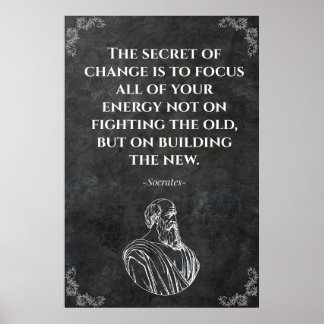 Poster Citação de Sócrates Motivação