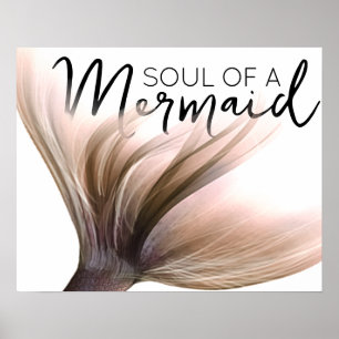Poster Citação de Soul da Silver Mermaid   Platina bril