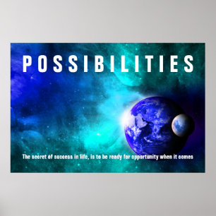 Póster Citação de Sucesso da Terra a Partir do Espaço