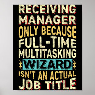 Poster Citação de Título de Trabalho de Mago - Recebedor