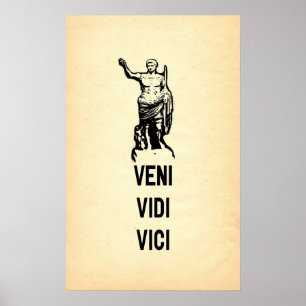 Poster Citação de Veni Vidi Vici Julius Caesar