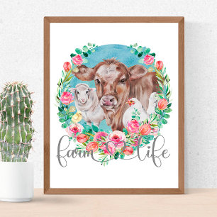 Poster Citação de Vida na Fazenda Família Quinta Galinha 