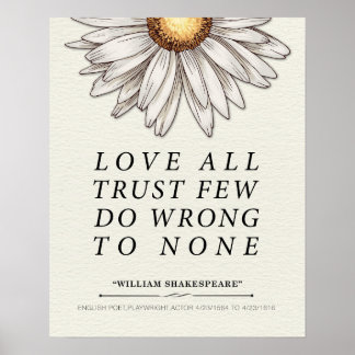 Póster Citação de William Shakespeare
