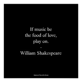 Póster Citação de William Shakespeare - Amor