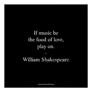 Póster Citação de William Shakespeare - Amor