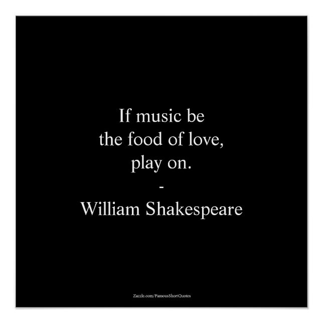 Póster Citação de William Shakespeare - Amor (Frente)