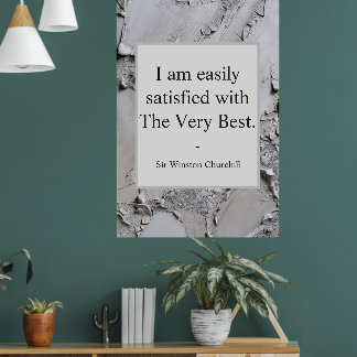 Poster Citação de Winston Churchill; A Melhor de Todas