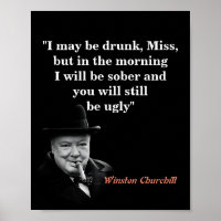 Citação de Winston Churchill Sobre Estar Bêbado e 