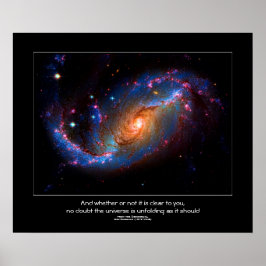 Poster Citação Desiderata - Barred Spiral Galaxy NGC 1672