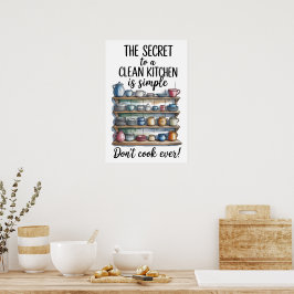 Poster Citação Divertida Cozinha