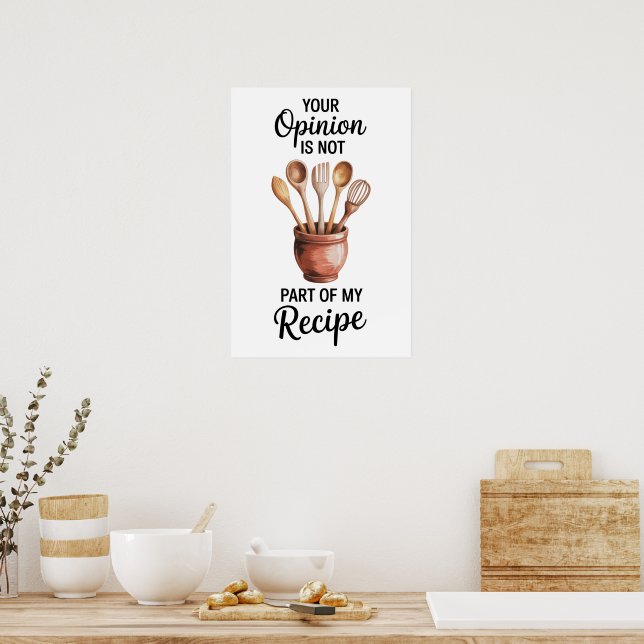Poster Citação Divertida Cozinha (Cozinha)