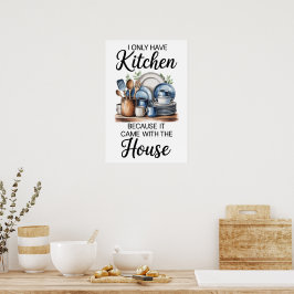 Poster Citação Divertida Cozinha