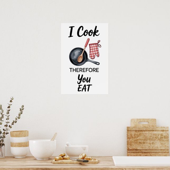 Poster Citação Divertida Cozinha (Cozinha)