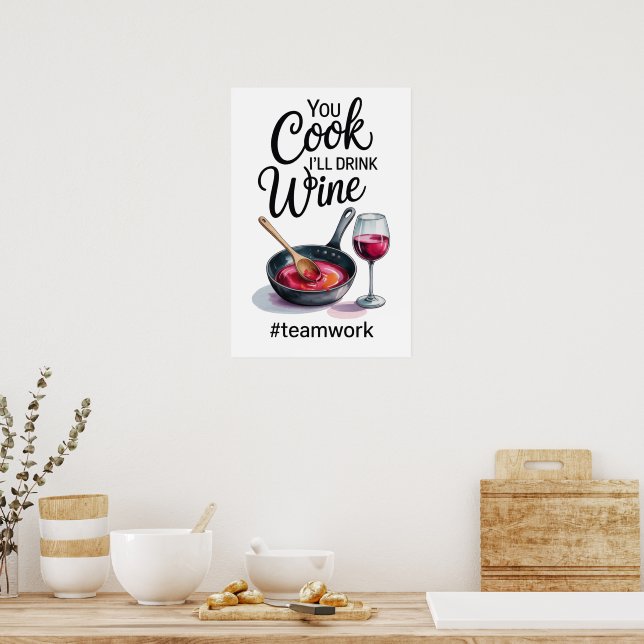 Poster Citação Divertida Cozinha (Cozinha)