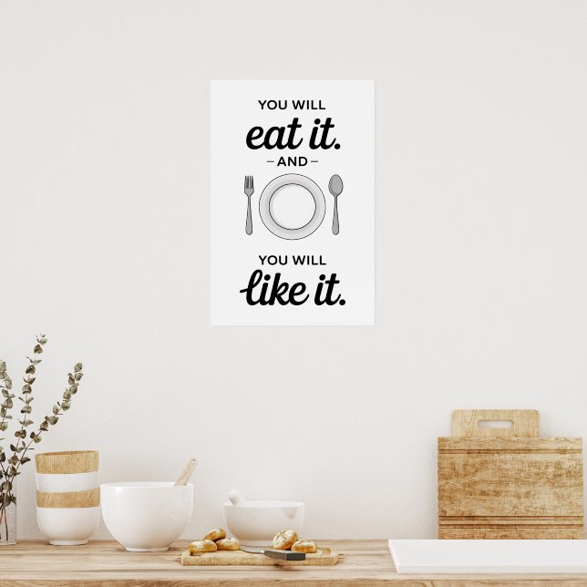 Poster Citação Divertida Cozinha (Cozinha)