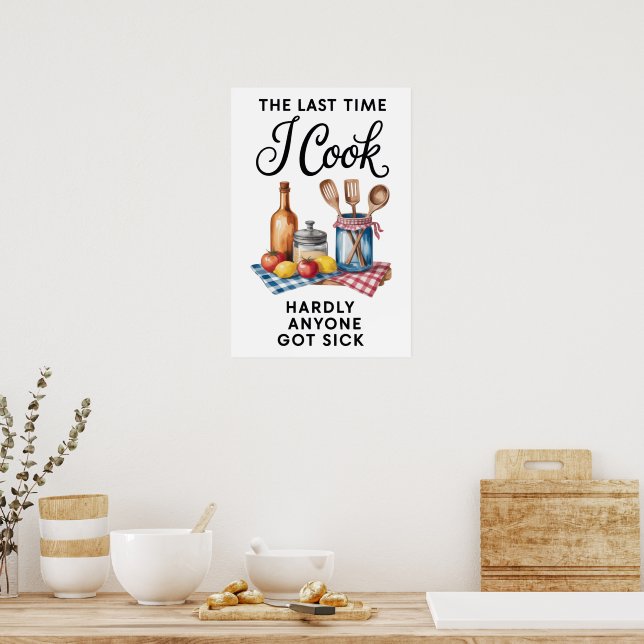 Poster Citação Divertida Cozinha (Cozinha)
