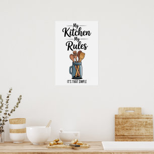 Poster Citação Divertida Cozinha