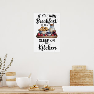Poster Citação Divertida Cozinha