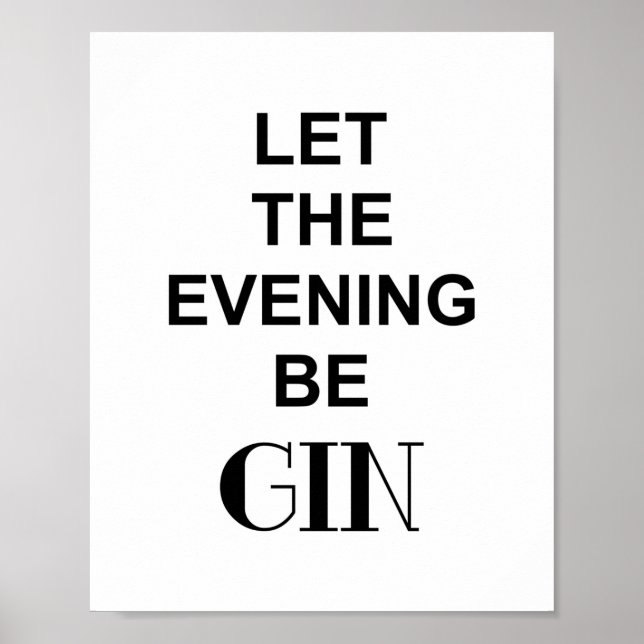 Poster Citação Divertida de Bebida DEIXE QUE A NOITE SEJA (Frente)
