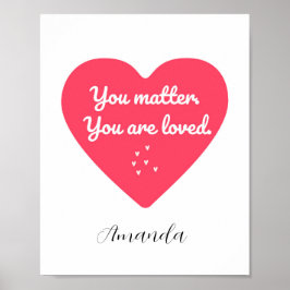 Poster Citação do Amor Gentil e Tranquilizador para Crian