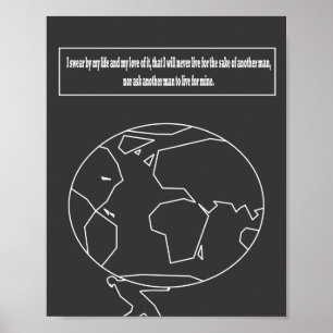 Póster Citação do Atlas Shrugged