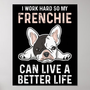Poster Citação Do Bulldog Para Um Proprietário Francês Do
