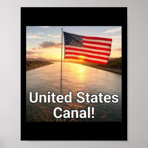 Poster Citação do Canal dos Estados Unidos Trump, Bandeir