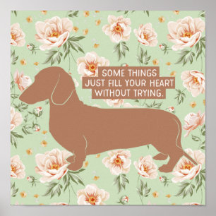 Poster Citação do Dachshund Doxie Teckel Lover