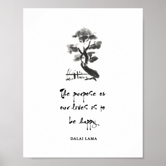 Poster Citação do Dalai Lama, casa do Dalai Lama (Frente)