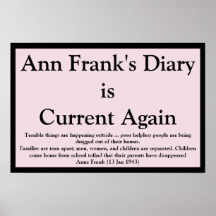 Poster Citação do Diário de Ann Frank
