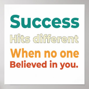 Poster Citação do empreendedor motivador de Retro-Success