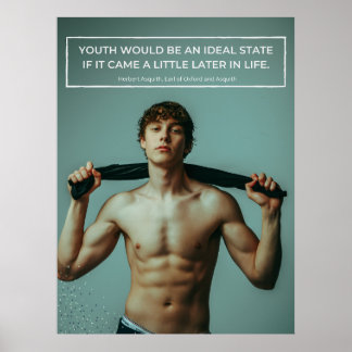 Poster Citação do Estado Ideal da Juventude