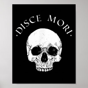 Poster Citação do Estoico de Filosofia Disce Mori Skull S