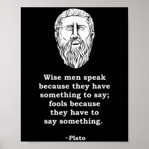 Poster Citação do Filósofo Plato - Nerd de Estudantes de 