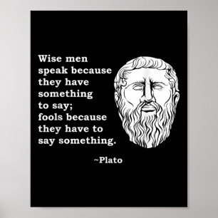Poster Citação do Filósofo Plato - Nerd de Estudantes de 