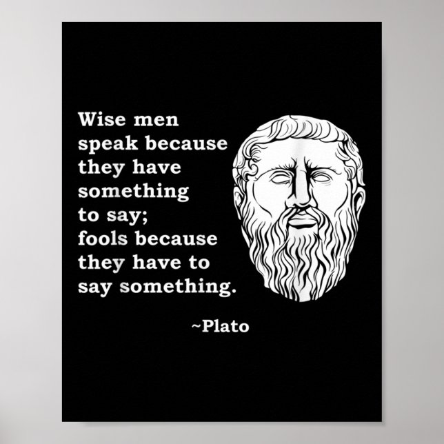 Poster Citação do Filósofo Plato - Nerd de Estudantes de  (Frente)